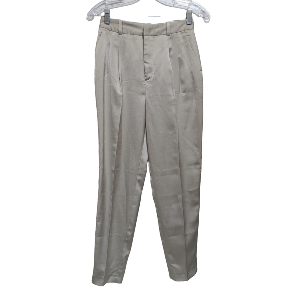 Zara High-Rise Pants Size XS Tan